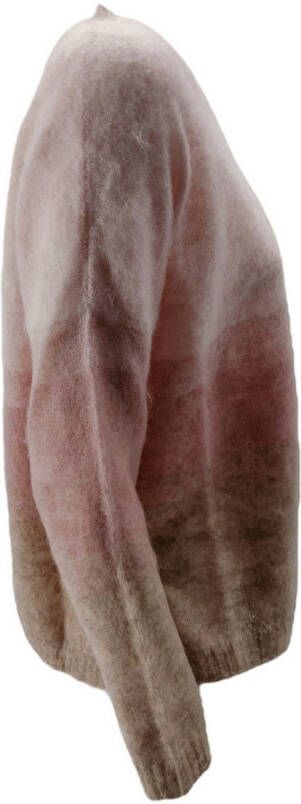 D.Exterior Ronde hals gekweek Beige Dames