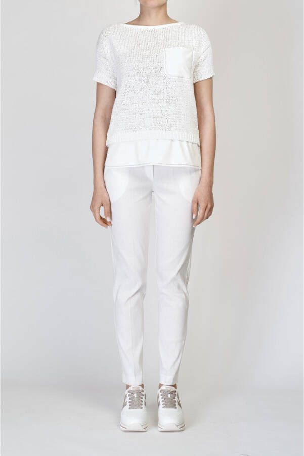 D.Exterior Slim-fit broek Wit Dames