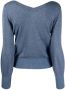 D.Exterior V-hals gebreide kleding Blauw Dames - Thumbnail 2