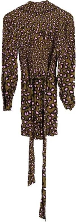 Diane Von Furstenberg Leopard Print Wrap Playsuit Multicolor Dames