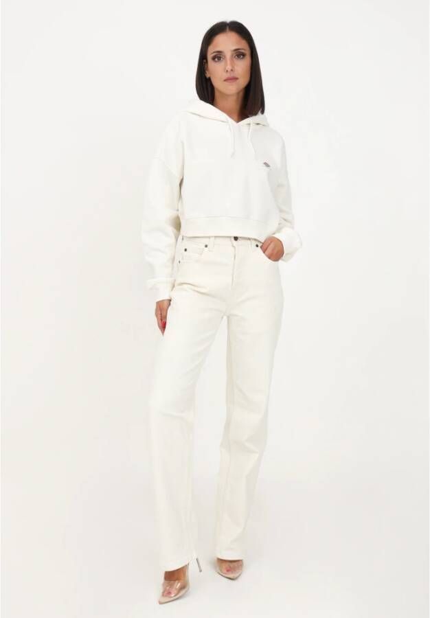 Dickies Beige Regular Fit Jeans met Hoge Taille Beige Dames