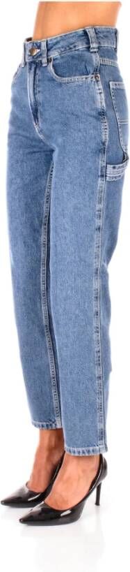 Dickies Blauwe Jeans met Logo Achterkant Blauw Dames