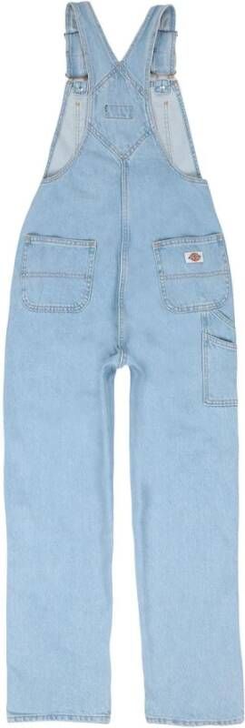Dickies Straight Jeans Blauw Dames