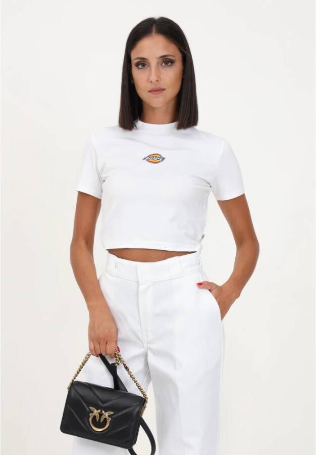 Dickies Wit Dames Crop Top T-Shirt Wit Dames