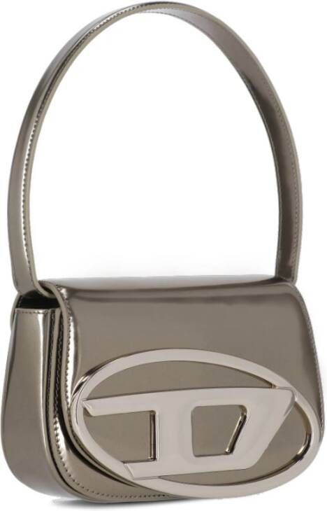 Diesel Bronzen Metallic Schoudertas voor Vrouwen Bruin Dames