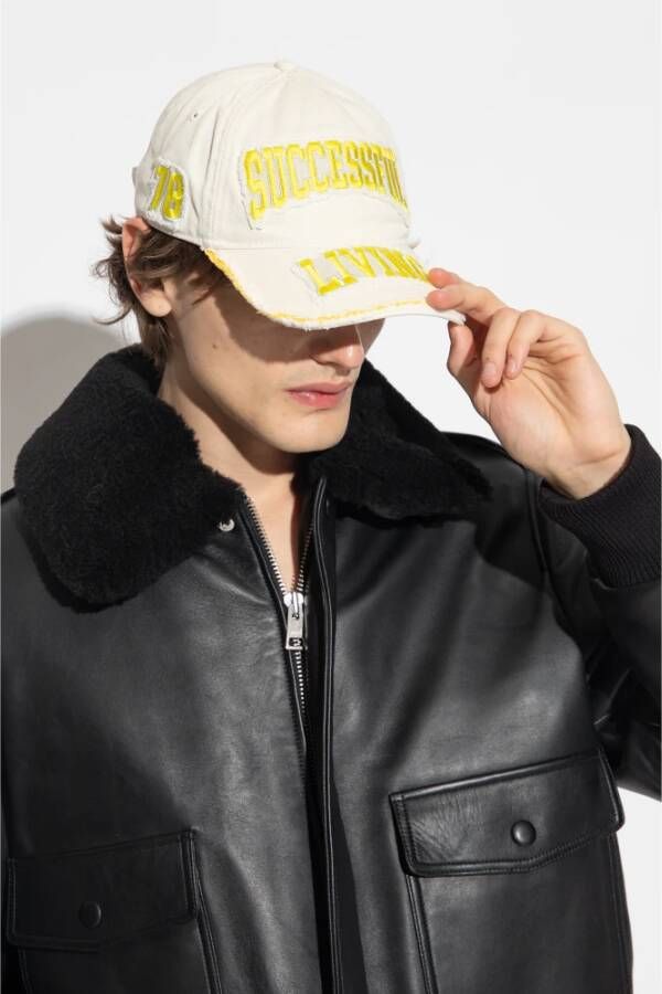 Diesel Baseball cap with embroidered patches White Heren