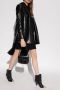 Diesel Hoodie dress with D logo Black Dames - Thumbnail 2