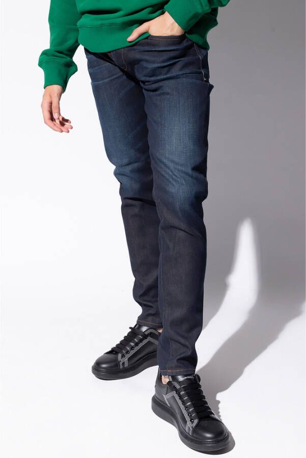 Diesel D-Struckt jeans with logo Blauw Heren