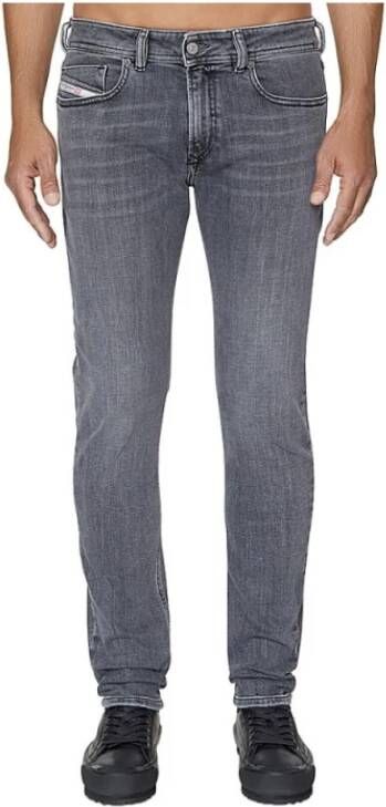 Diesel Heren Stretch Denim Jeans Grijze Wassing Skinny Fit Grijs Heren