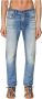 Diesel Slim Fit Lage Taille Distressed Jeans Blauw Heren - Thumbnail 2