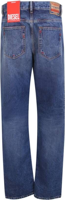 Diesel Klassieke Blauwe Straight-Leg Jeans Blauw Heren