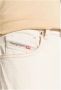 Diesel Slim Fit Beige Katoenen Jeans met Logo Patch White Heren - Thumbnail 10