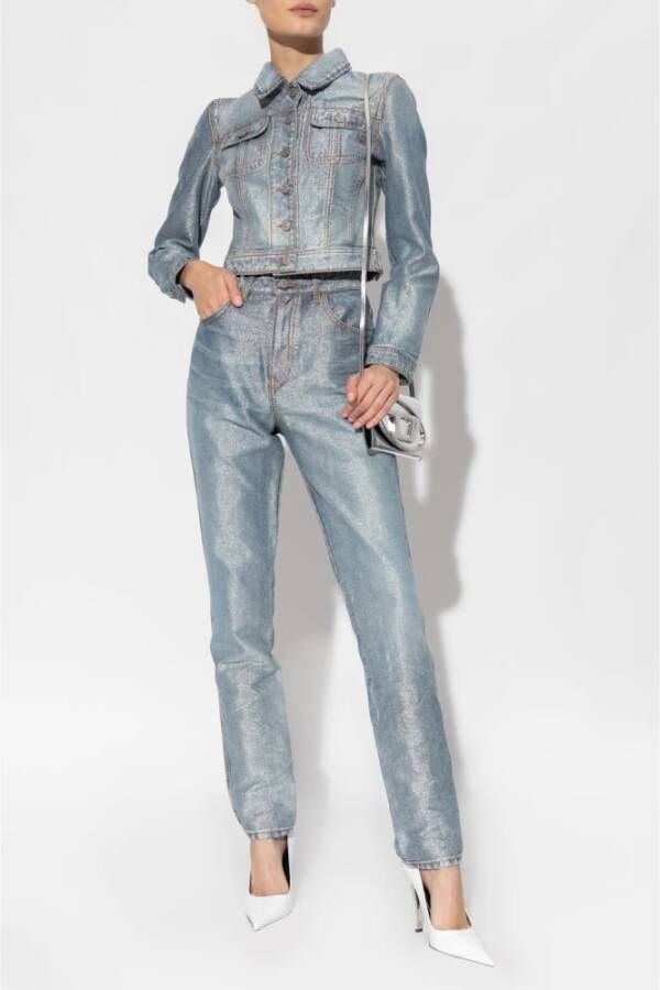 Diesel Rechte spijkerbroek Blauw Dames