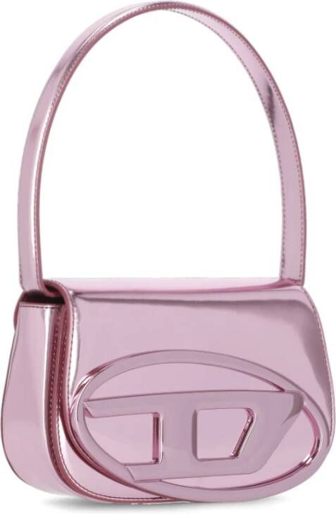 Diesel Roze Metallic Schoudertas voor Vrouwen Roze Dames