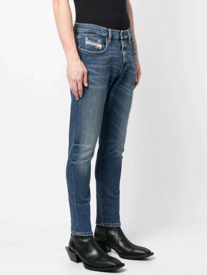 Diesel Slim Fit D-Strukt Denim Jeans Blauw Heren