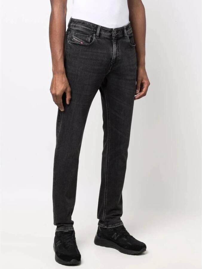 Diesel Slim-Fit Sleenker Zwarte Jeans Zwart Heren