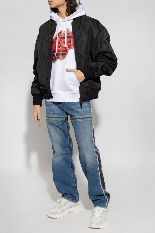 Diesel S-get-hood-e8 hoody Wit Heren