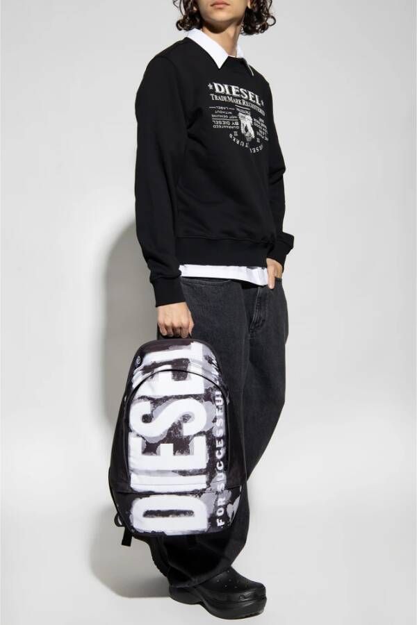 Diesel S-Ginn-L2 bedrukte sweatshirt Zwart Heren