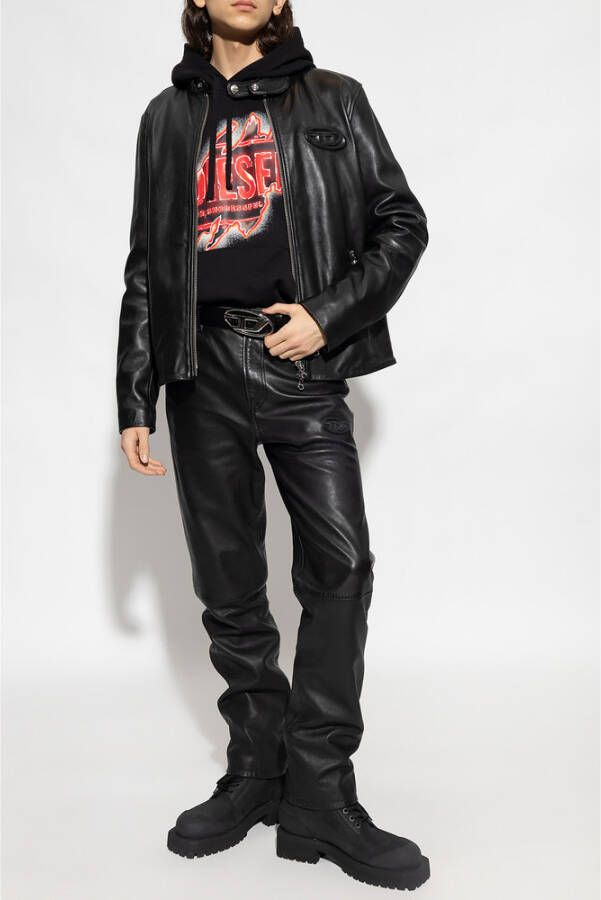 Diesel S-get-hood-e8 hoody Zwart Heren