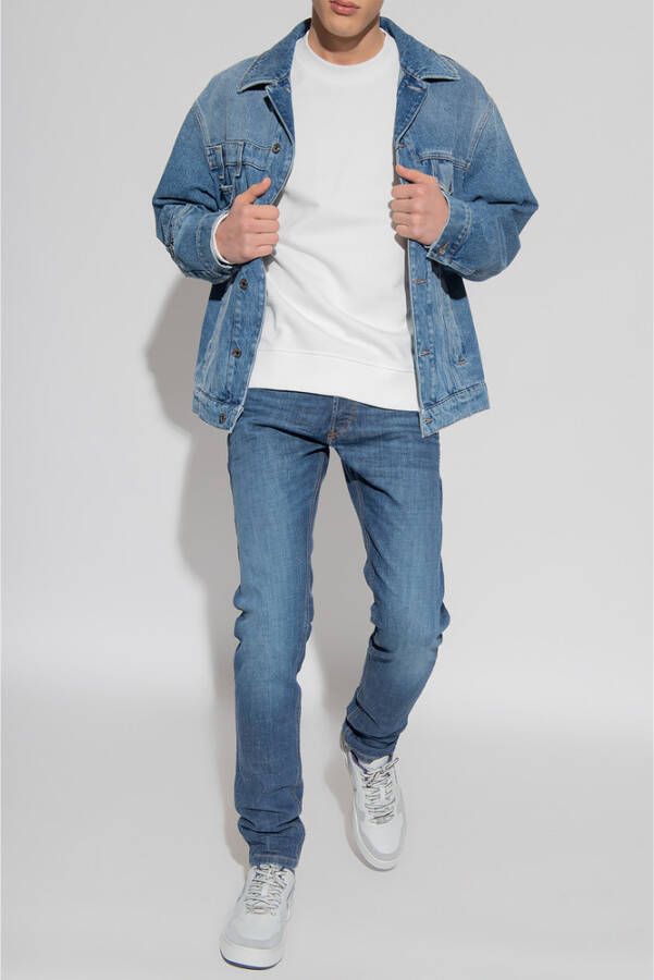 Diesel Sweatshirt met contrasterende hiel en logodetails Wit Heren