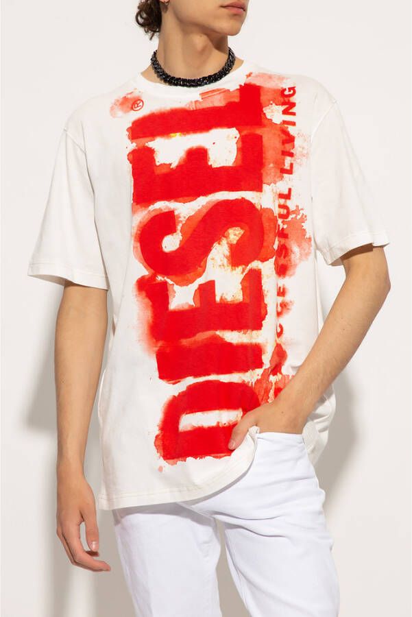 Diesel T-Just-E16 T-shirt Wit Heren
