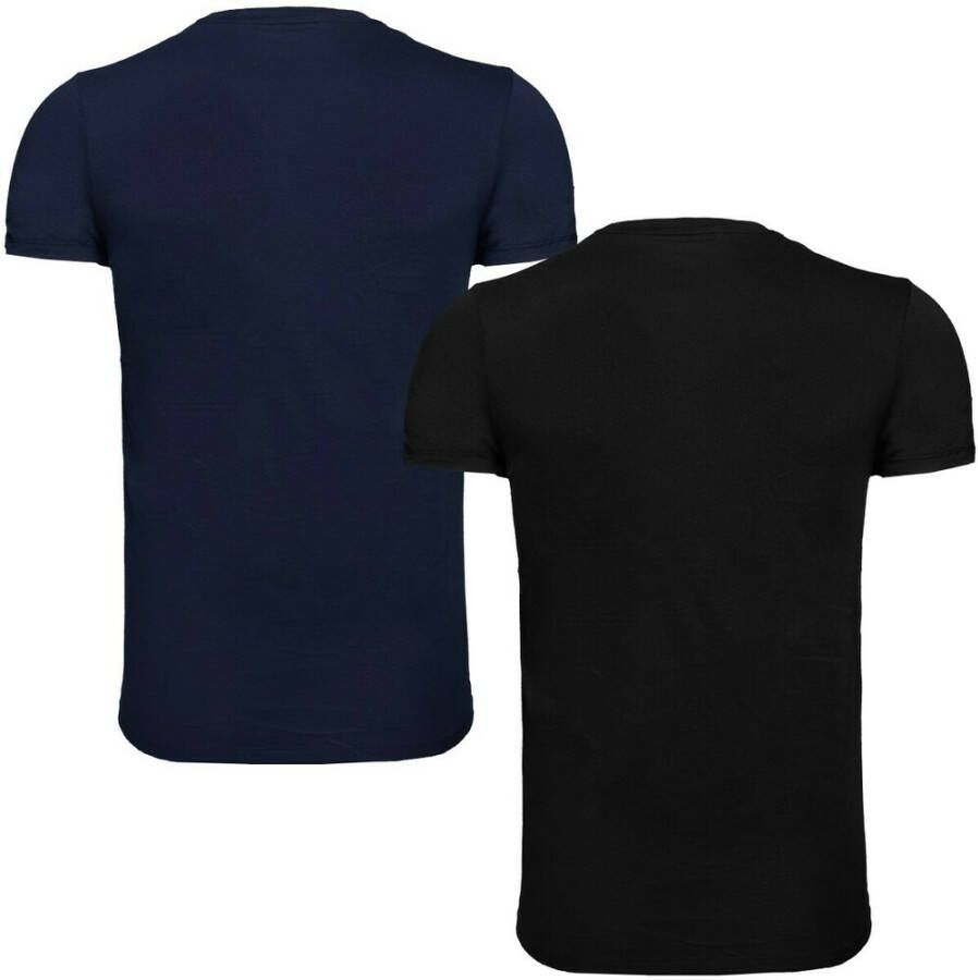 Diesel Heren Zomer T-Shirt Twee-Pack Zwart Heren