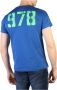 Diesel Heren T-shirt van katoen met logo prints Blauw Heren - Thumbnail 4