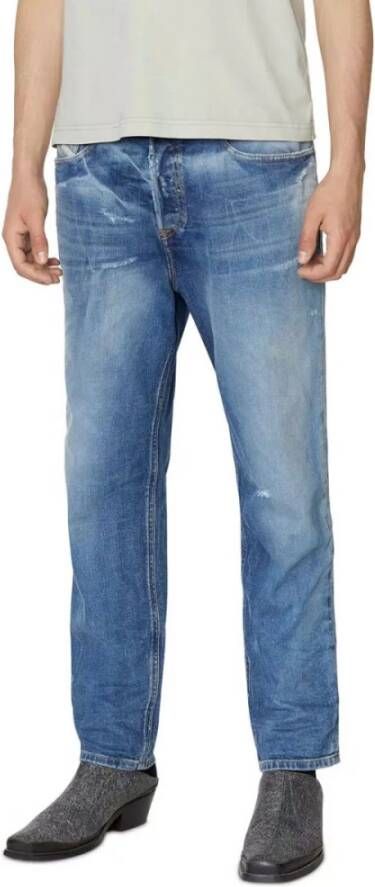 Diesel Klassieke Straight Leg Jeans 2005 D-Fining Blauw Heren