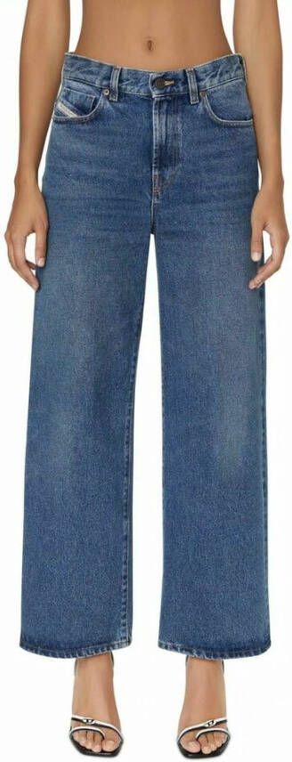 Diesel Wide Jeans Blauw Dames