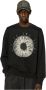 Diesel Zwarte sweatshirt met grafische oogprint en slogan Zwart Heren - Thumbnail 2