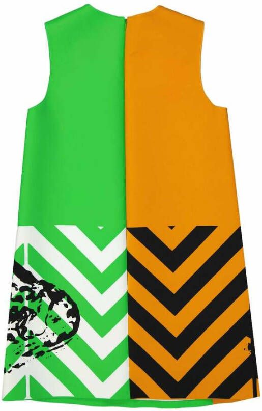 Dior Bedrukte Mini Jurk Groen Dames
