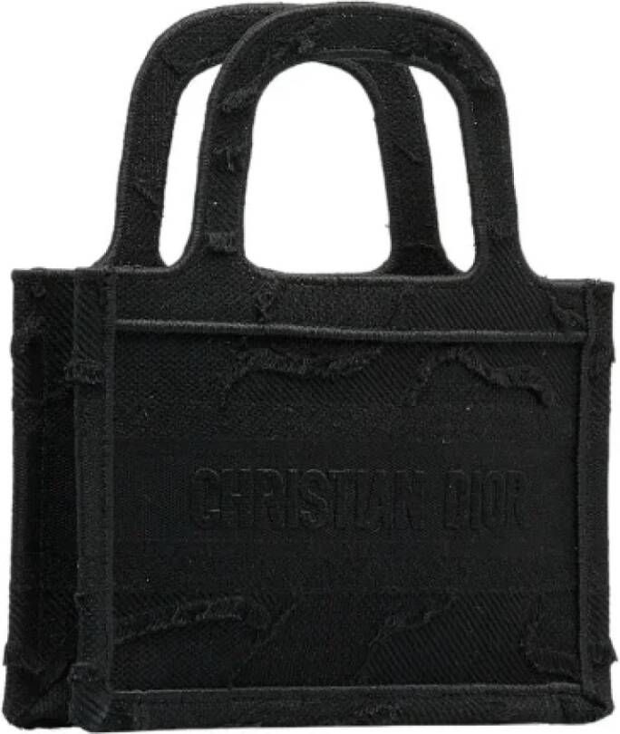 Dior Vintage Pre-owned Canvas handbags Black Dames