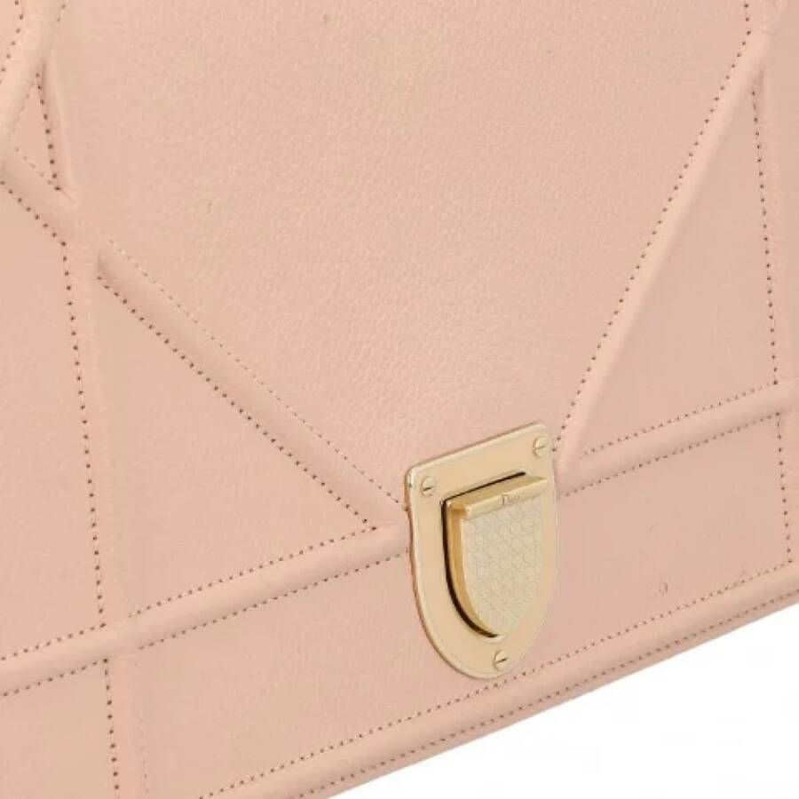 Dior Vintage Pre-owned Leather handbags Beige Dames