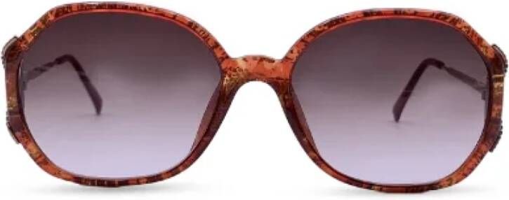 Dior Vintage Pre-owned Plastic sunglasses Rood Dames