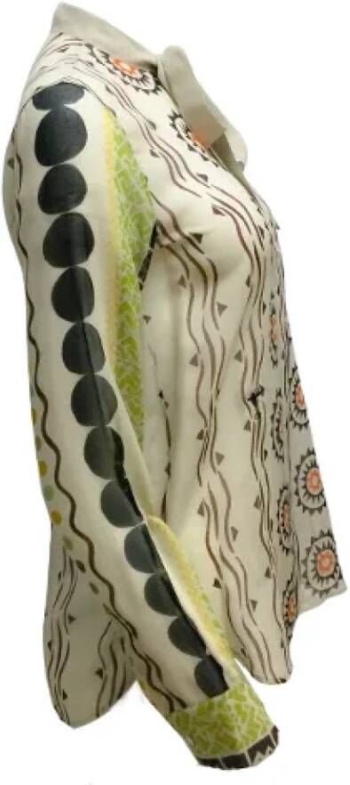 Dior Vintage Pre-owned Silk tops Beige Dames