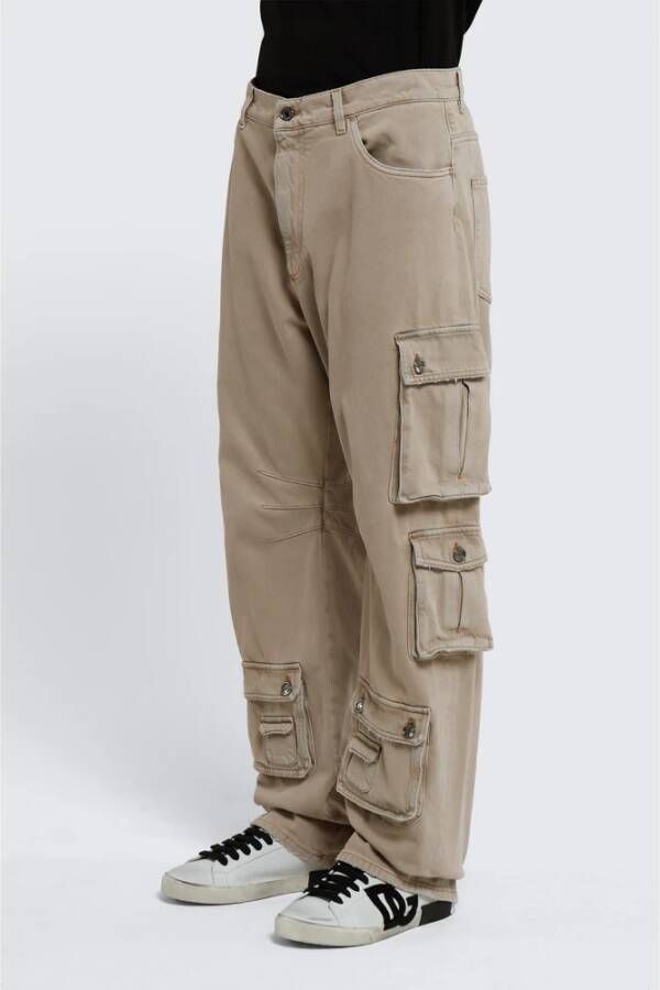Dolce & Gabbana Beige Cargo Jeans met Multi-Zakken Beige Heren