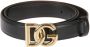 Dolce & Gabbana Logo Riem met Gouden Metalen Gesp Logo Riem Black - Thumbnail 2