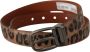 Dolce & Gabbana Luipaard geëmbosseerde leren Riem Brown Dames - Thumbnail 2