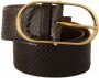 Dolce & Gabbana Luxe Python Leren Riem met Gouden Gesp Brown Dames - Thumbnail 2