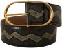 Dolce & Gabbana Luxe riem van pythonhuid met gouden ovale gesp Brown Dames - Thumbnail 2