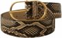 Dolce & Gabbana Brown Exotic Leather Gold Oval Buckle Belt Bruin Dames - Thumbnail 2