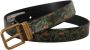 Dolce & Gabbana Multicolor Leren Vernice Pavone Bronzen Metalen Riem Green Heren - Thumbnail 2