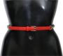 Dolce & Gabbana Rode Bloemen Taille Riem met Logo Details Rood Dames - Thumbnail 3