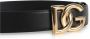 Dolce & Gabbana Luxe Zwarte Kalfsleren Riem met Gouden DG Logo Black Dames - Thumbnail 12