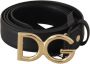Dolce & Gabbana Multicolor Breed Leren Bloemen Gouden Metalen Gesp Riem Meerkleurig Unisex - Thumbnail 4