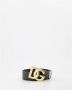 Dolce & Gabbana Luxe Zwarte Kalfsleren Riem met Gouden DG Logo Black Dames - Thumbnail 12