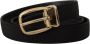 Dolce & Gabbana Elegante zwart canvas en leren riem Black Heren - Thumbnail 2