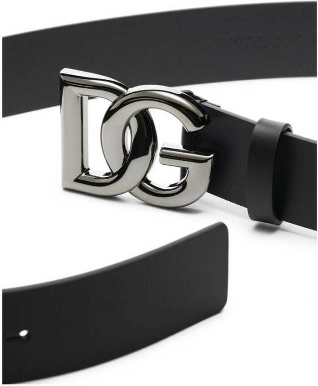 Dolce & Gabbana Logo Buckle Belt Zwart Heren