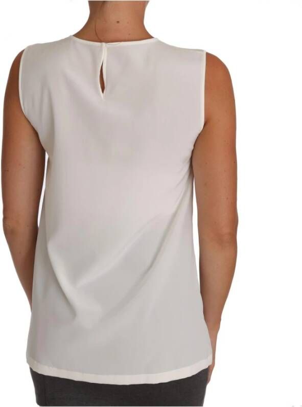 Dolce & Gabbana Betoverende Kristallen Pailletten Feeën Top White Dames