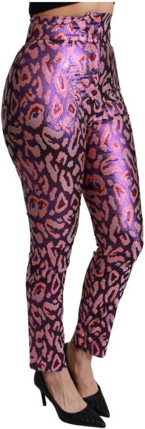 Dolce & Gabbana Bijgesneden broek met hoge taille Paars Dames
